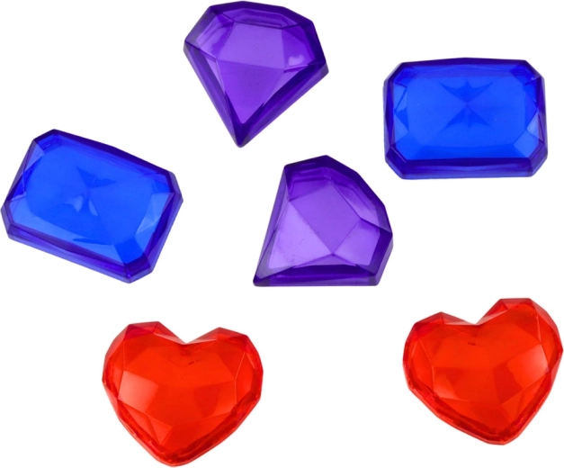 Csillogó drágakövek és formák kreatív játékhoz