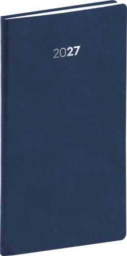 Notique Balakon 2027 sötétkék zsebnaptár 9 × 15,5 cm