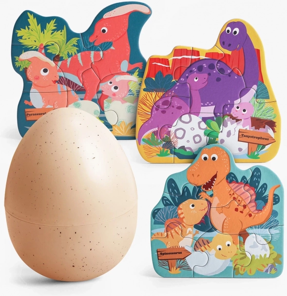 TOP BRIGHT dinoszaurusz tojás puzzle 3×6 darab
