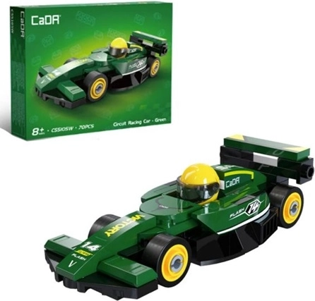 Cada építőkészlet sportautó Circuit Racing Car zöld