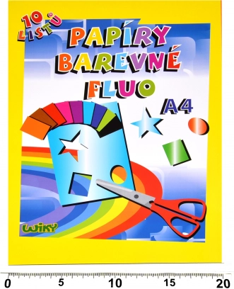 Fluoreszkáló színes A4-es papírok, 10 lap