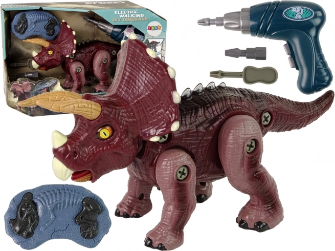 szétszerelhető dinoszaurusz fúróval és távirányítóval