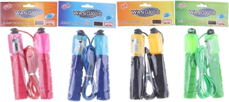 Műanyag ugrókötél számlálóval, 2,5 m