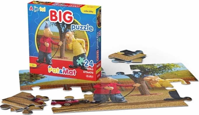 Pat a Mat Puzzle BIG 1 – kétoldalas padlópuzzle 24 darabbal
