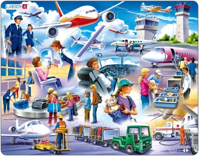LARSEN repülőtéri puzzle, 42 darabos