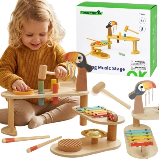 Tooky Toy oktató zenélő asztal tukán