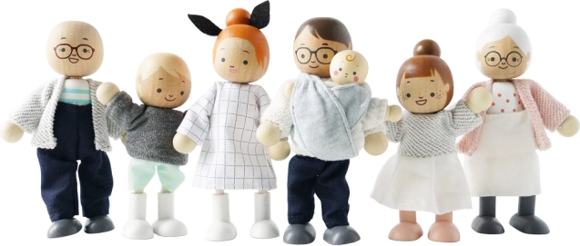 Fából készült babák, Az én családom - Le Toy Van