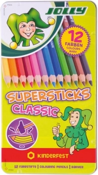 Supersticks színes ceruzák 12 szín fém dobozban