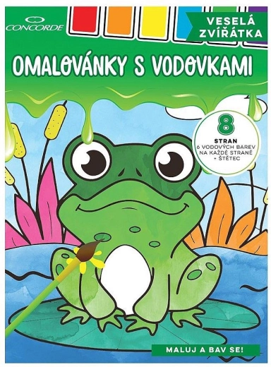 CONCORDE vízfestékes kifestő – Vidám állatkák A4
