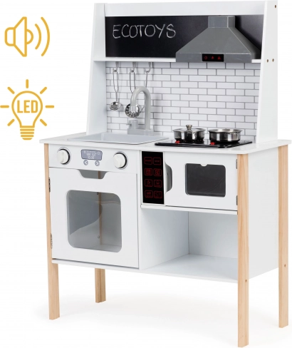 Fa gyermek konyha világítással és hangokkal ECOTOYS