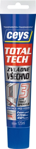 Univerzális ragasztó és tömítő, átlátszó 125 ml TOTAL TECH EXPRESS CEYS