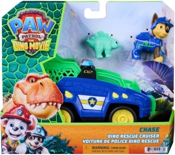 Spin Master Mancs Őrjárat dinoszauruszok – Dino Rescue Cruiser jármű 15 cm, Chase és dinoszaurusz figurákkal