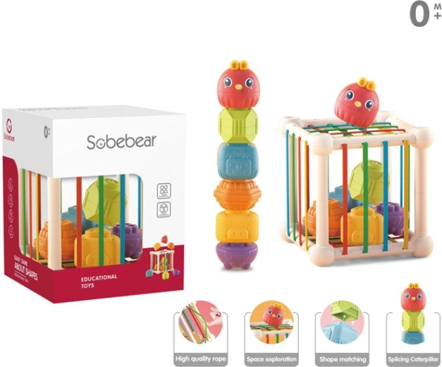 Ügyességi játék kockák és formák babáknak