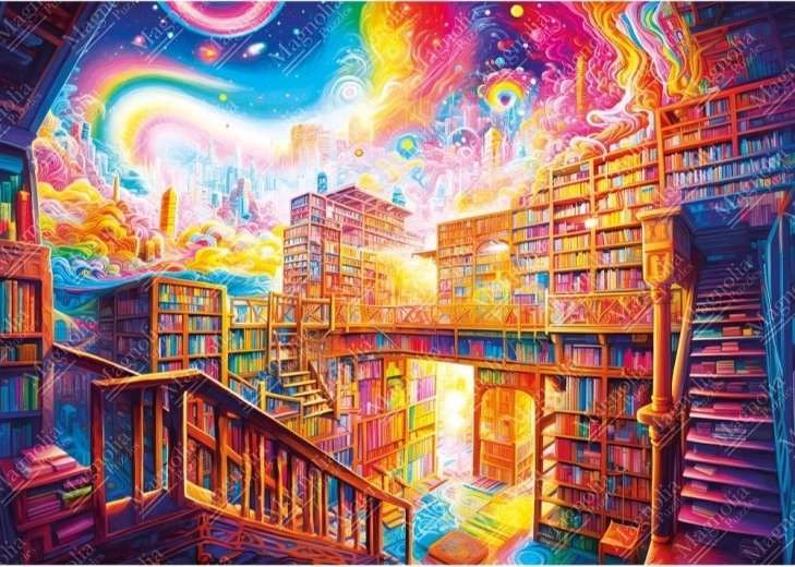 Puzzle Könyvek városa 1000 darabos MAGNOLIA