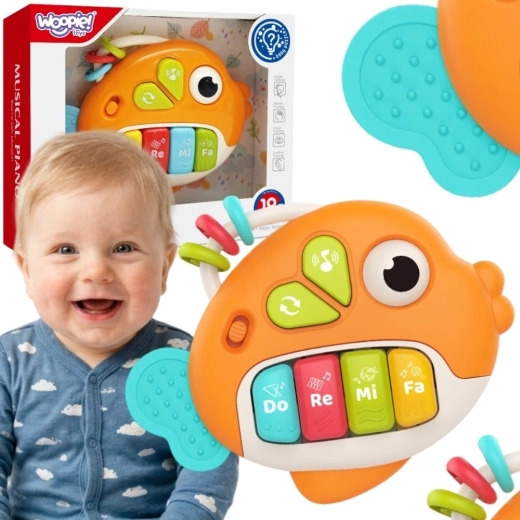 Woopie Baby interaktív zongorás halacska hangokkal és fénnyel 18 hó+