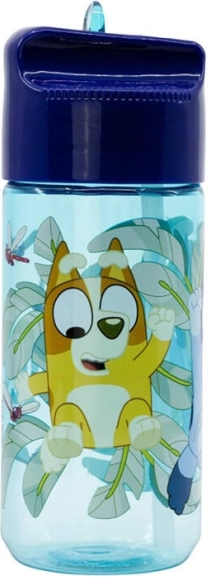 Stor Bluey gyerek vizespalack szívószállal 430 ml, kék