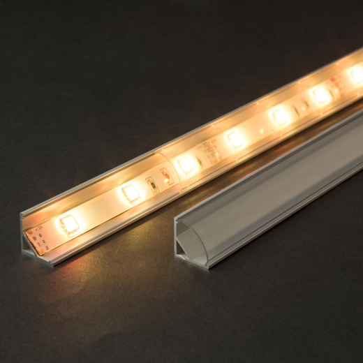 Átlátszó fedél alumínium LED-profilhoz, 1 m