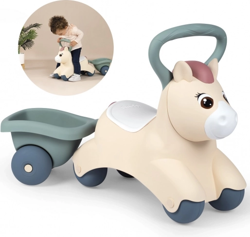 Smoby Little Pony guruló jármű kocsival