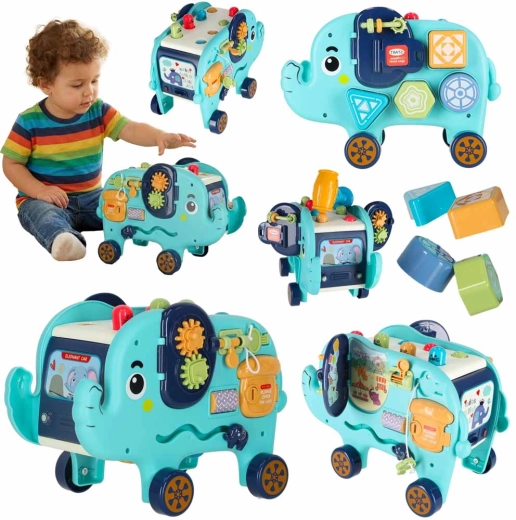 Interaktív elefánt kerekeken