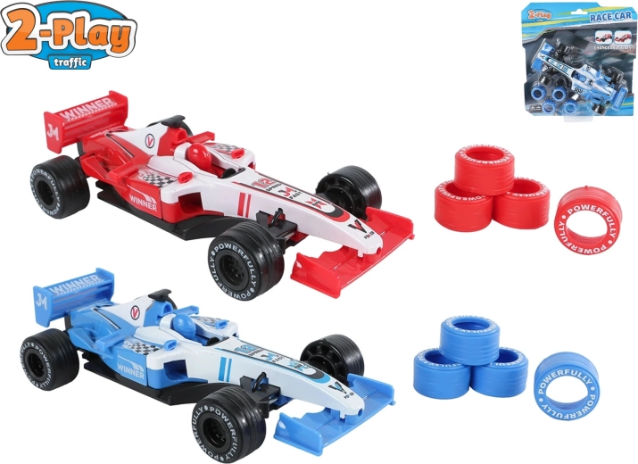 2-Play Traffic versenyautó felhúzós meghajtással, 17 cm