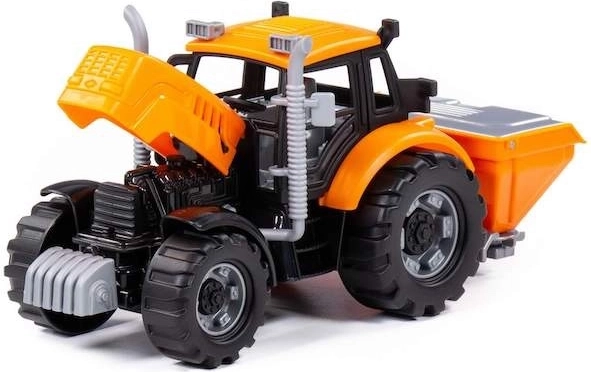 Felnyitható motorháztető „motorral” szervizjátékhoz