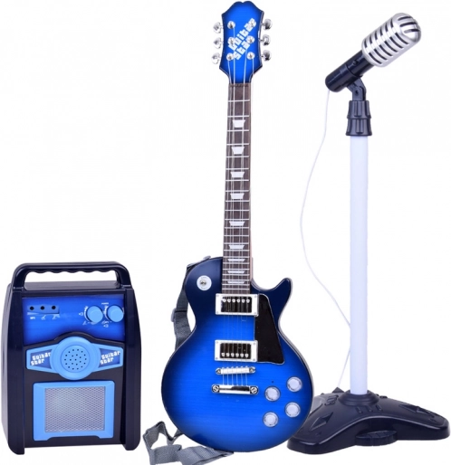 Elektromos gitár mikrofonnal és erősítővel gyerekeknek Karaoke
