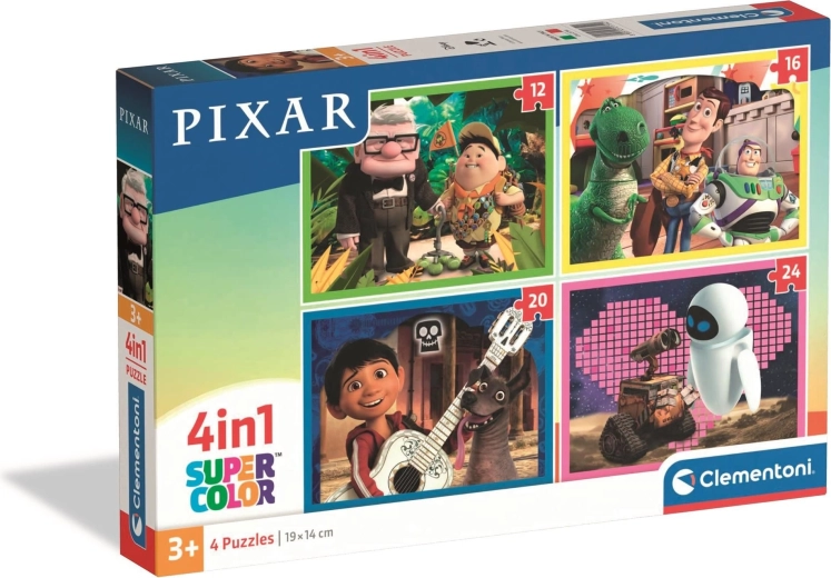 CLEMENTONI puzzle Pixar mesék 4 az 1-ben (12, 16, 20 és 24 darabos)