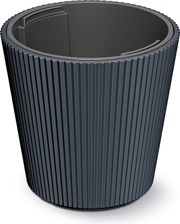 Milly virágcserép belső betéttel, átmérő 17,6 cm, antracit