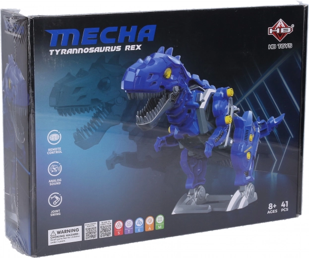 RC Mecha T‑Rex dinoszaurusz építőkészlet 21,6 cm