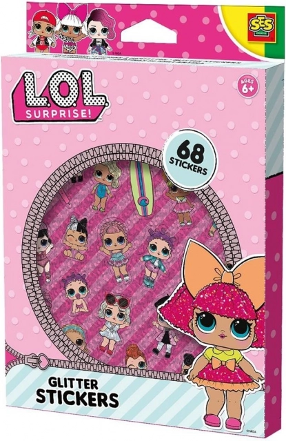 Csillogó L.O.L. matricák – 68 darabos készlet