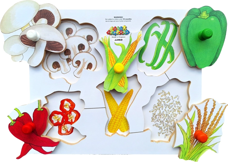 Fa táblás puzzle Zöldség