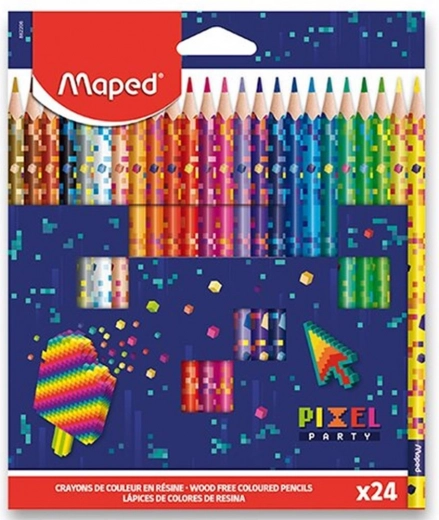 MAPED Pixel Party színesceruzák, 24 db