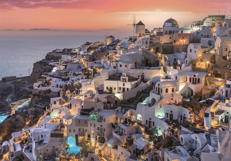 Santorini Árnyalatai Puzzle 1000 darab