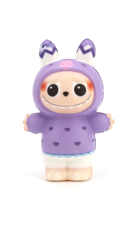 Gyömöszölhető baba 12 cm – aranyos antistressz figurka kézbe