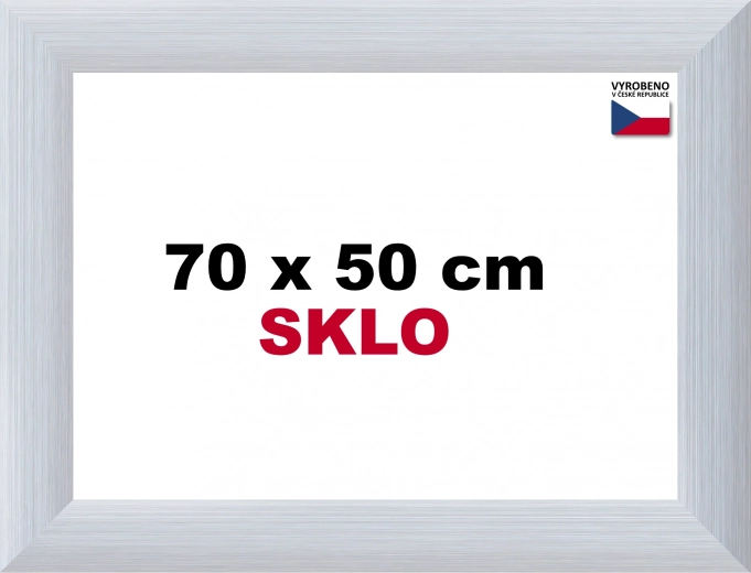 Alumínium puzzlekeret 70 × 50 cm, ezüst