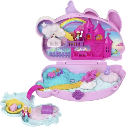 Polly Pocket 2 az 1-ben kompakt játékkészlet – Nyuszik mesebeli királysága