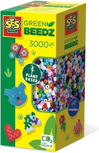 SES Creative vasalható gyöngyök Green Beedz 3000 db – világos színek