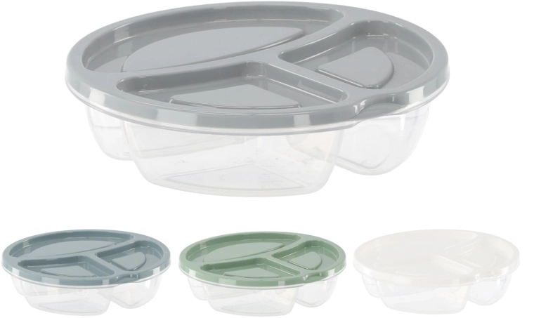 Osztott ételtartó doboz fedéllel 600 ml