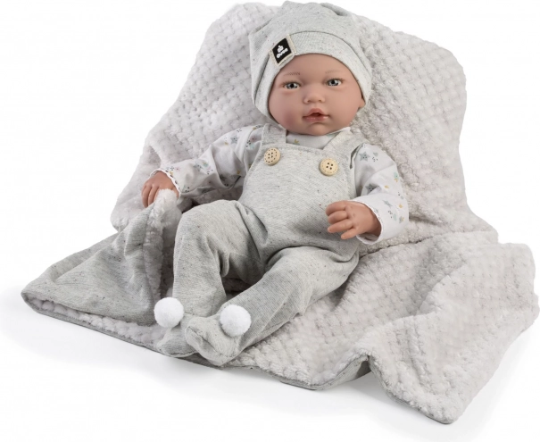Realista baba csecsemő Liam hangokkal és puha testtel - 38 cm
