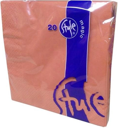 Papírszalvéták terrakotta 33 × 33 cm, 2 réteg, 20 db