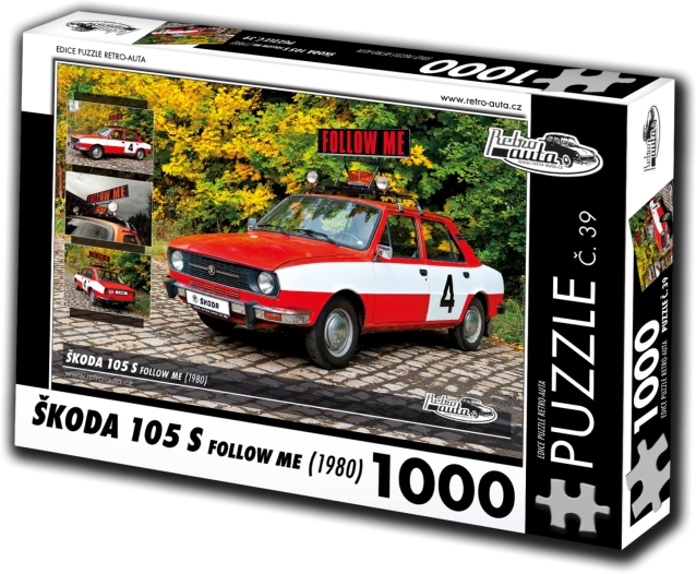 Puzzle retro autó Škoda 105 S Follow Me 1980 1000 darab