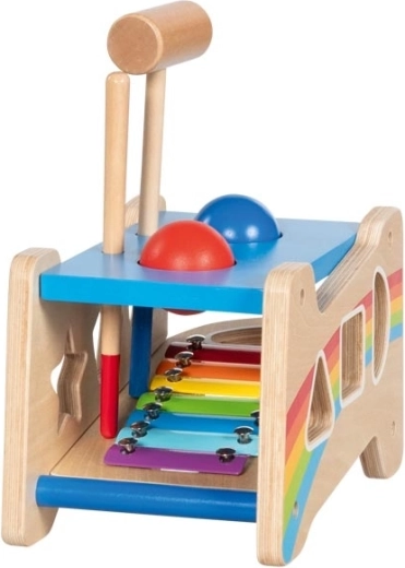 Zenei szórakozás a betolható xilofonnal