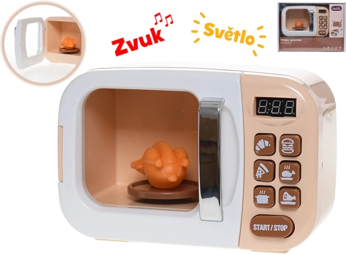 Gyermek mikrohullámú sütő fénnyel, hanggal és kiegészítőkkel