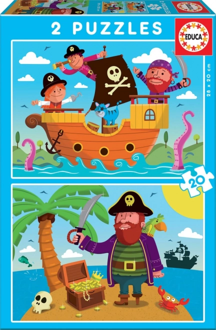 Educa puzzle Kalózok 2x20 darab