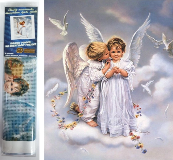 Gyémántszemes festés Angyalkák 30 × 40 cm