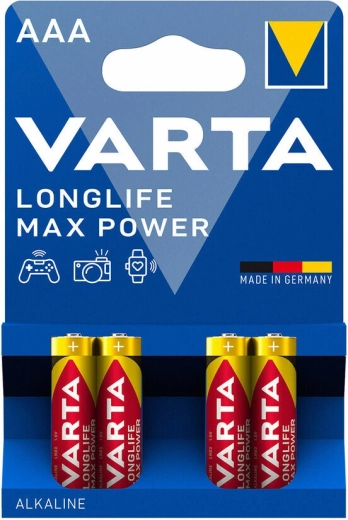 Varta Longlife Max Power AAA mikroceruzaelemek, 4 db