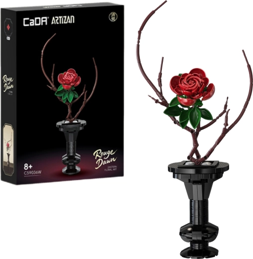 CaDA Rouge Dawn virágok építőkészlet 43 cm – 1 db