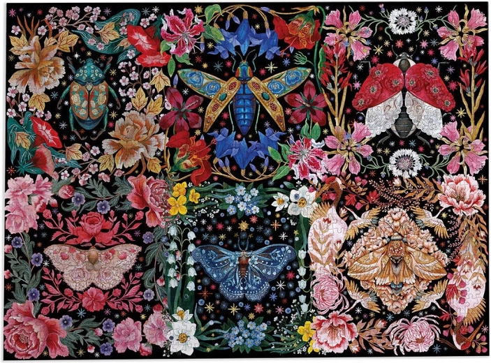 Puzzle Bogarak a virágok között 1000 darab