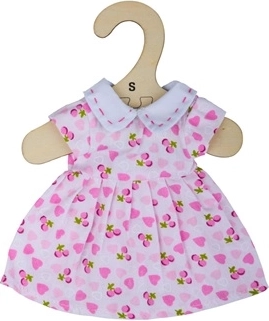 Rózsaszín ruhák szívecskékkel 28 cm-es babának