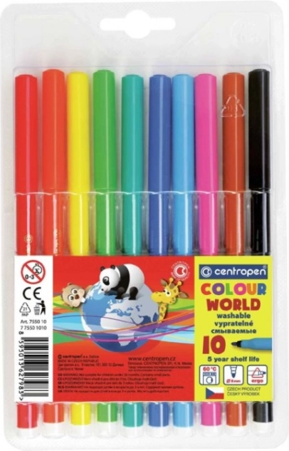 Centropen filctoll készlet 10 szín